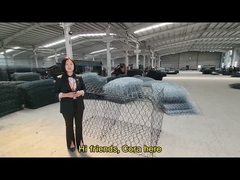 galvanized + PVC coated 2*1*1m stone filled gabion basket for retaining wallainai