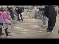 welded gabion workshop site installation of customer customized products