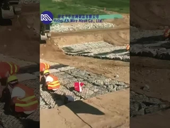 PVC-coated gabion basket - River construction protection measure